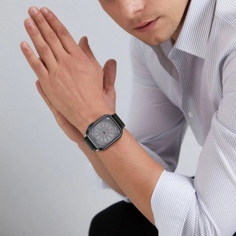 Pasek Tech-Protect Nylon na Apple Watch 4 / 5 / 6 / 7 / 8 / 9 / SE / Ultra 1 / 2 (42/44/45/49 mm) - czarno-pomarańczowy