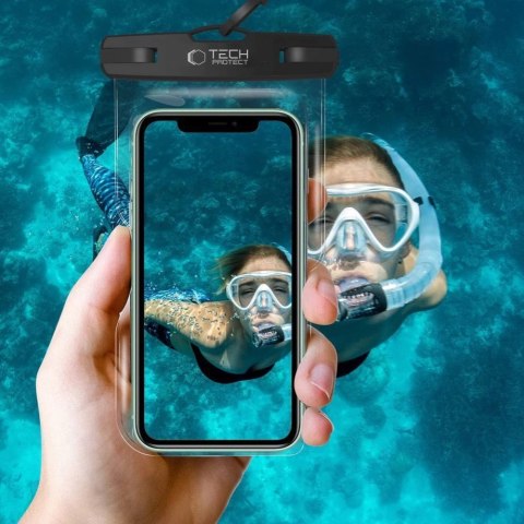 Pokrowiec Tech-Protect Waterproof Case UWC7 wodoodporny na urządzenia do 6.9" - różowy