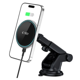 Uchwyt Tech-Protect A2 samochodowy na telefon z ładowarką indukcyjną MagSafe 15W na kokpit - czarny