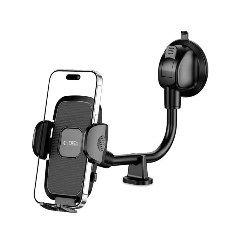 Uchwyt Tech-Protect V3 z długim ramieniem na telefon do samochodu na szybę przednią / kokpit - czarny