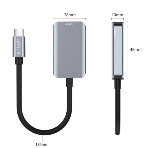 Adapter Tech-Protect UltraBoost USB-C (męski) / HDMI (żeński) 4K 60Hz - czarny Adapter Tech-Protect UltraBoost USB-C (męski) / HDMI (żeński) 4K 60Hz - czarny