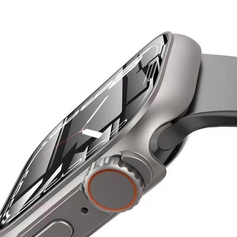 Etui Tech-Protect Defense360 na Apple Watch 4 / 5 / 6 / SE (44mm) - tytanowo-pomarańczowe