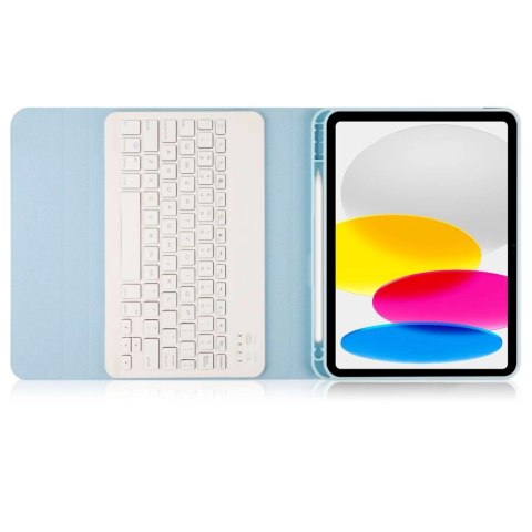 Etui Tech-Protect SC Pen + Keyboard z klawiaturą na iPad 10.9" 2022 - jasnoniebieskie
