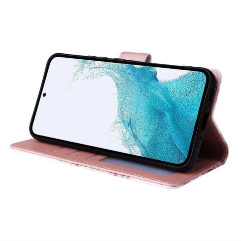 Etui Tech-Protect Wallet na Samsung Galaxy A54 5G - fioletowe kwiaty