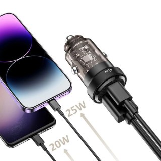 Ładowarka Tech-Protect CC45W samochodowa USB-C PD 45W / USB-A QC 3.0 - czarna
