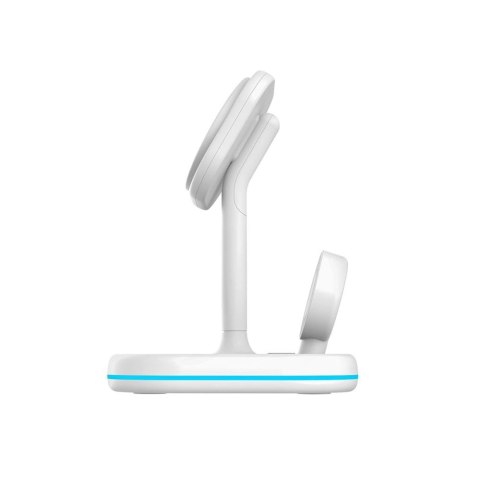 Ładowarka Tech-Protect QI15W-A27 indukcyjna 3w1 ze stojakiem z MagSafe na smartfon / Apple Watch / AirPods - biała