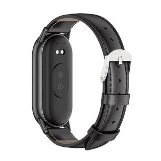Pasek Tech-Protect Leatherfit na Xiaomi Smart Band 8 / 8 NFC - czarny