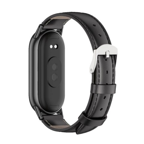 Pasek Tech-Protect Leatherfit na Xiaomi Smart Band 8 / 8 NFC - czarny