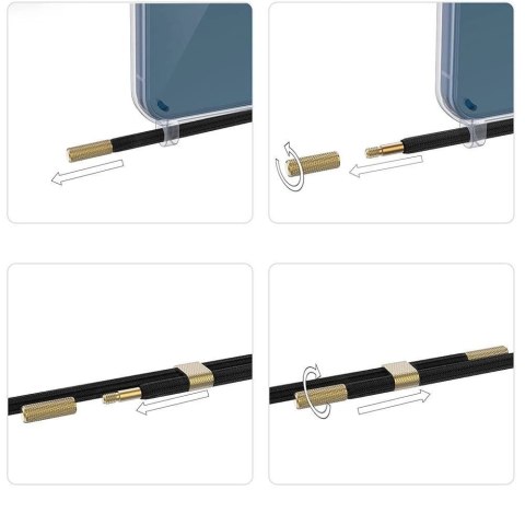Etui Tech-Protect FlexAir Chain z MagSafe na iPhone 15 Pro - czarno-beżowe