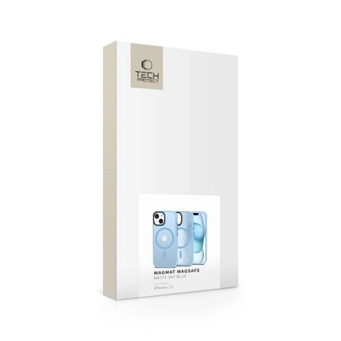 Etui Tech-Protect MagMat MagSafe na iPhone 15 - niebieski mat