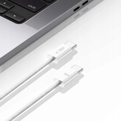 Kabel Tech-Protect UltraBoost Classic USB-C / USB-C PD 60W 3A 1m - biały Kabel Tech-Protect UltraBoost Classic USB-C / USB-C PD 60W 3A 1m - biały