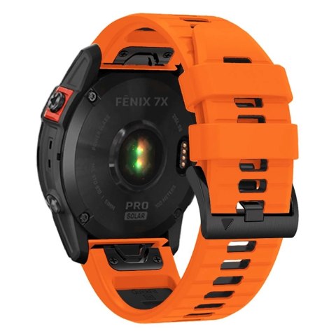 Pasek Tech-Protect IconBand Pro na Garmin Fenix 3 / 5X / 3HR / 5X Plus / 6X / 6X Pro / 7X - pomarańczowo-czarny