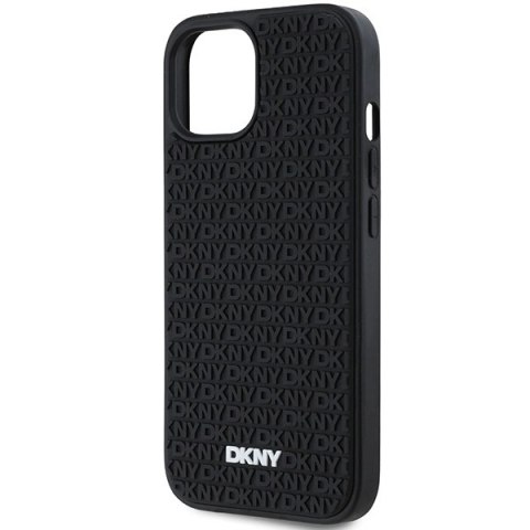 Etui DKNY 3D Rubber Repeat Pattern na iPhone 15 Plus - czarne