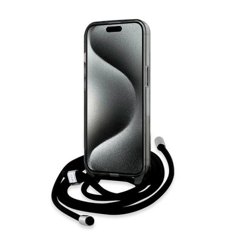 Etui Karl Lagerfeld IML Crossbody Monogram Karl & Choupette Head MagSafe na iPhone 15 / 14 / 13 - czarne Etui Karl Lagerfeld IML Crossbody Monogram Karl & Choupette Head MagSafe na iPhone 15 / 14 / 13 - czarne