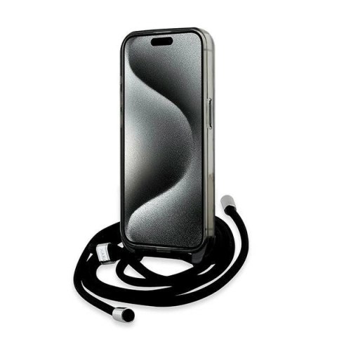 Etui Karl Lagerfeld IML Crossbody Monogram Karl & Choupette Head MagSafe na iPhone 15 Pro Max - czarne Etui Karl Lagerfeld IML Crossbody Monogram Karl & Choupette Head MagSafe na iPhone 15 Pro Max - czarne