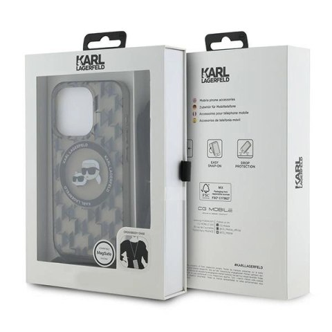 Etui Karl Lagerfeld IML Crossbody Monogram Karl & Choupette Head MagSafe na iPhone 15 Pro Max - czarne Etui Karl Lagerfeld IML Crossbody Monogram Karl & Choupette Head MagSafe na iPhone 15 Pro Max - czarne
