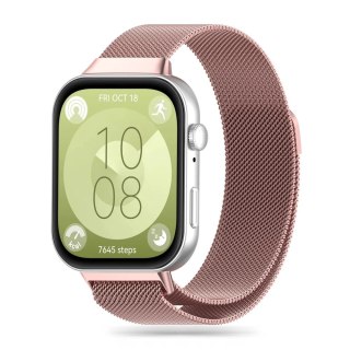 Pasek Tech-Protect MilaneseBand na Huawei Watch Fit 3 - różowy