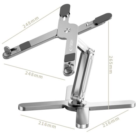 Podstawka Tech-Protect ULS200 uniwersalna do laptopów do 16" - srebrna Podstawka Tech-Protect ULS200 uniwersalna do laptopów do 16" - srebrna