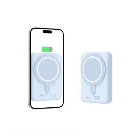 Powerbank Tech-Protect LifeMag PB11 z MagSafe 10000mAh 15W port USB-C - niebieski + kabel USB-C Powerbank Tech-Protect LifeMag PB11 z MagSafe 10000mAh 15W port USB-C - niebieski + kabel USB-C
