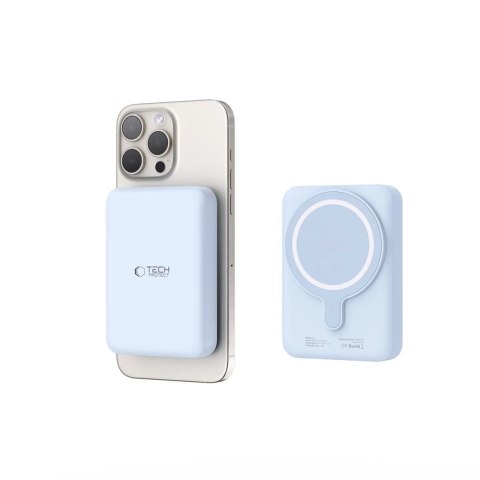 Powerbank Tech-Protect LifeMag PB11 z MagSafe 10000mAh 15W port USB-C - niebieski + kabel USB-C Powerbank Tech-Protect LifeMag PB11 z MagSafe 10000mAh 15W port USB-C - niebieski + kabel USB-C