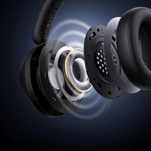 Słuchawki bezprzewodowe Baseus Bass 30 Max nauszne Bluetooth 5.3 - czarne
