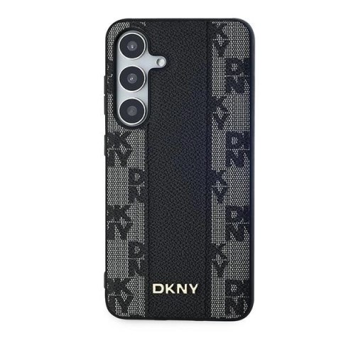 Etui DKNY Leather Checkered Mono Pattern MagSafe na Samsung Galaxy S24+ - czarne Etui DKNY Leather Checkered Mono Pattern MagSafe na Samsung Galaxy S24+ - czarne