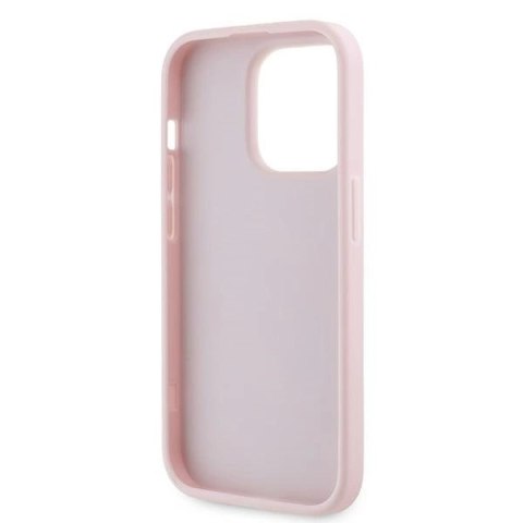 Etui Karl Lagerfeld Diagonal Quilted Script na iPhone 14 Pro - różowe