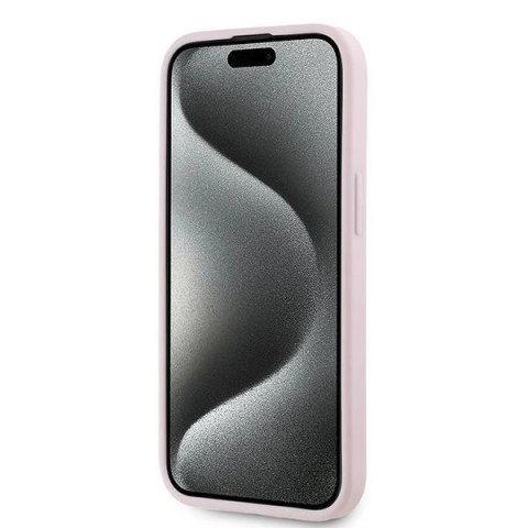 Etui Karl Lagerfeld Diagonal Quilted Script na iPhone 15 Plus / 14 Plus - różowe Etui Karl Lagerfeld Diagonal Quilted Script na iPhone 15 Plus / 14 Plus - różowe