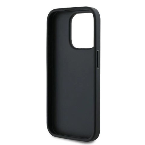 Etui Karl Lagerfeld Diagonal Quilted Script na iPhone 15 Pro - czarne Etui Karl Lagerfeld Diagonal Quilted Script na iPhone 15 Pro - czarne
