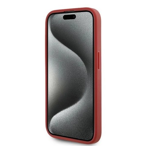 Etui Karl Lagerfeld Diagonal Quilted Script na iPhone 15 Pro - czerwone Etui Karl Lagerfeld Diagonal Quilted Script na iPhone 15 Pro - czerwone