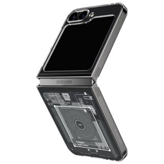 Etui Spigen Airskin na Samsung Galaxy Z Flip 6 - ciemnoszare (wzór Zero One)