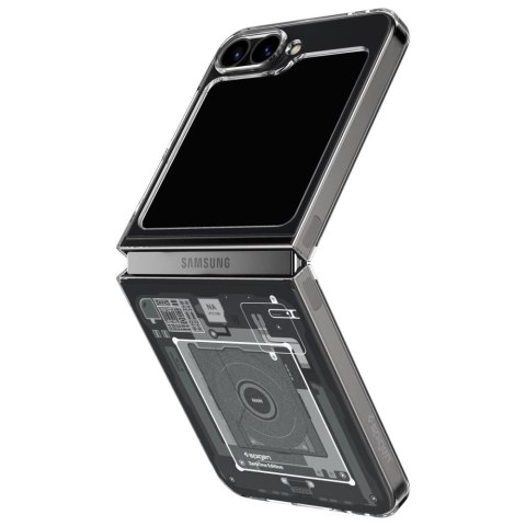 Etui Spigen Airskin na Samsung Galaxy Z Flip 6 - ciemnoszare (wzór Zero One) Etui Spigen Airskin na Samsung Galaxy Z Flip 6 - ciemnoszare (wzór Zero One)
