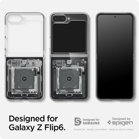 Etui Spigen Airskin na Samsung Galaxy Z Flip 6 - ciemnoszare (wzór Zero One) Etui Spigen Airskin na Samsung Galaxy Z Flip 6 - ciemnoszare (wzór Zero One)