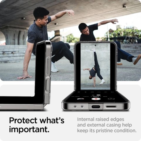 Etui Spigen Airskin na Samsung Galaxy Z Flip 6 - ciemnoszare (wzór Zero One) Etui Spigen Airskin na Samsung Galaxy Z Flip 6 - ciemnoszare (wzór Zero One)