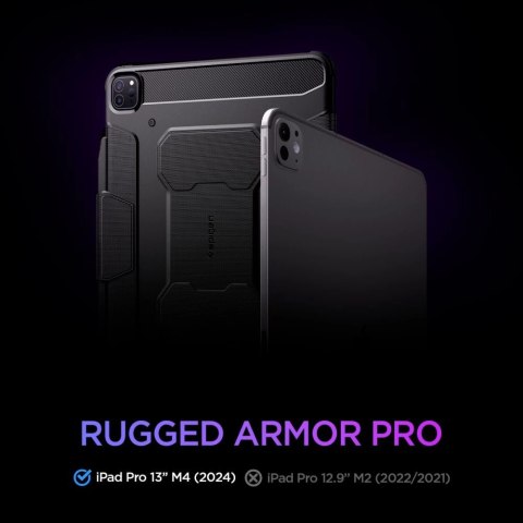 Etui Spigen Rugged Armor Pro na iPad Pro 13" 2024 - czarne Etui Spigen Rugged Armor Pro na iPad Pro 13" 2024 - czarne