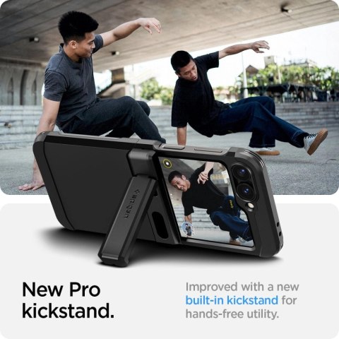 Etui Spigen Tough Armor Pro na Samsung Galaxy Z Flip 6 - czarne Etui Spigen Tough Armor Pro na Samsung Galaxy Z Flip 6 - czarne