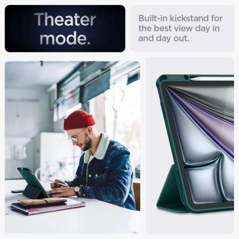 Etui Spigen Urban Fit na iPad Air 13" 2024 - zielone Etui Spigen Urban Fit na iPad Air 13" 2024 - zielone