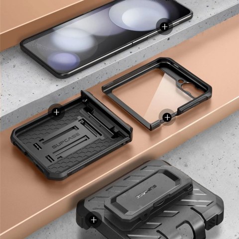Etui Supcase Unicorn Beetle Pro na Samsung Galaxy Z Flip 6 - czarne Etui Supcase Unicorn Beetle Pro na Samsung Galaxy Z Flip 6 - czarne