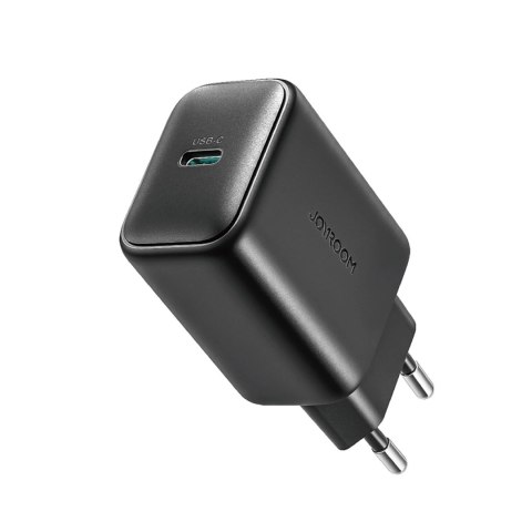 Ładowarka Joyroom JR-TCF23 sieciowa USB-C 25W SFC / PPS / PD - czarna + kabel USB-C / USB-C 1m