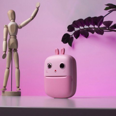 Mini drukarka termiczna dla dzieci z aparatem fotograficznym i kamerą - różowa Mini drukarka termiczna dla dzieci z aparatem fotograficznym i kamerą - różowa