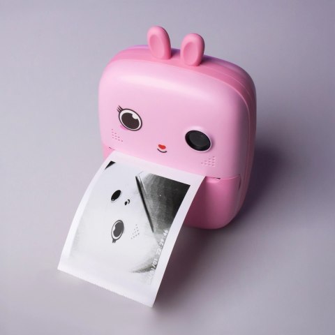 Mini drukarka termiczna dla dzieci z aparatem fotograficznym i kamerą - różowa Mini drukarka termiczna dla dzieci z aparatem fotograficznym i kamerą - różowa