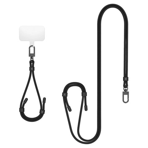 Smycz i zawieszka Spigen Universal Strap Set - czarne Smycz i zawieszka Spigen Universal Strap Set - czarne