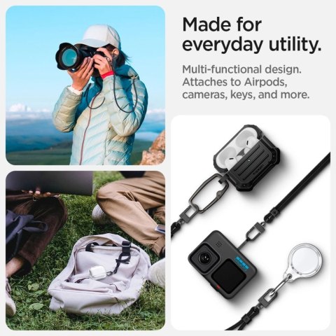 Smycz i zawieszka Spigen Universal Strap Set - czarne Smycz i zawieszka Spigen Universal Strap Set - czarne