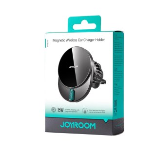 Uchwyt Joyroom JR-ZS409 magnetyczny z ładowarką indukcyjną 15W na kratkę nawiewu w samochodzie - czarny