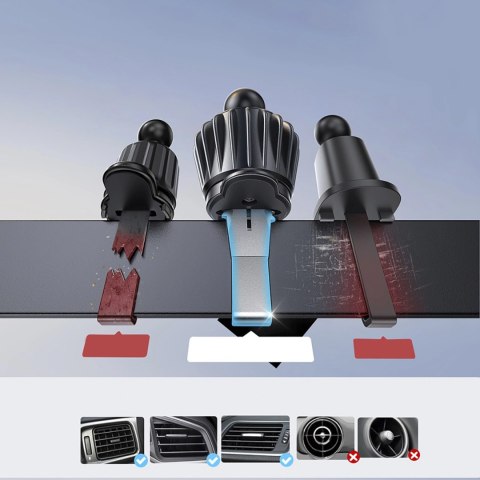 Uchwyt Joyroom JR-ZS409 magnetyczny z ładowarką indukcyjną 15W na kratkę nawiewu w samochodzie - czarny Uchwyt Joyroom JR-ZS409 magnetyczny z ładowarką indukcyjną 15W na kratkę nawiewu w samochodzie - czarny