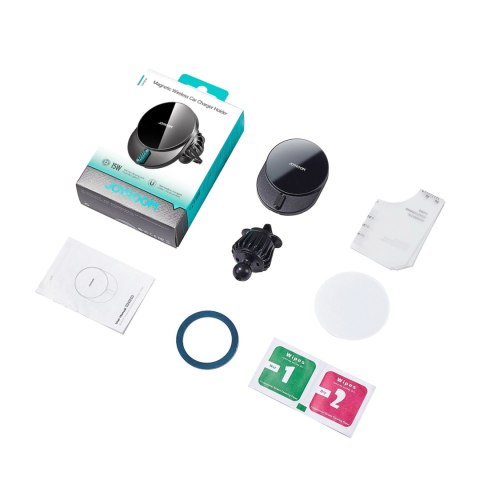 Uchwyt Joyroom JR-ZS409 magnetyczny z ładowarką indukcyjną 15W na kratkę nawiewu w samochodzie - czarny Uchwyt Joyroom JR-ZS409 magnetyczny z ładowarką indukcyjną 15W na kratkę nawiewu w samochodzie - czarny