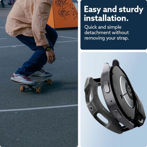 Etui Caseology Vault na Samsung Galaxy Watch 7 (44 mm) - czarny mat Etui Caseology Vault na Samsung Galaxy Watch 7 (44 mm) - czarny mat