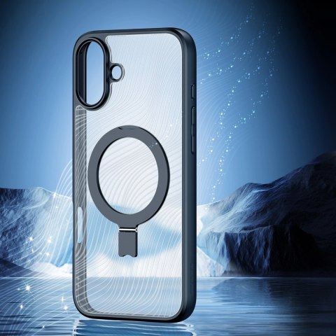 Etui Dux Ducis Aimo Mag z MagSafe i podstawką na iPhone 16 - czarne Etui Dux Ducis Aimo Mag z MagSafe i podstawką na iPhone 16 - czarne