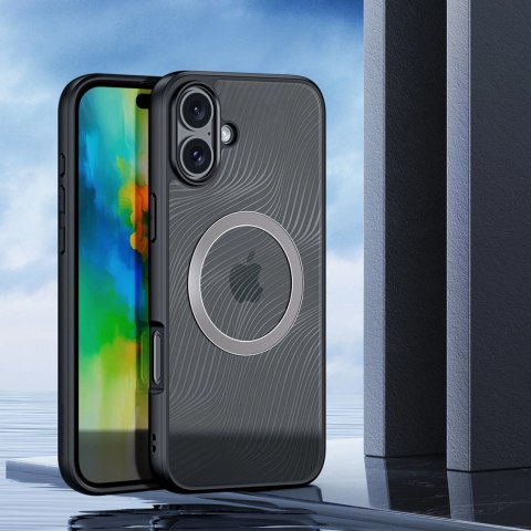 Etui Dux Ducis Aimo Mag z MagSafe na iPhone 16 - czarne Etui Dux Ducis Aimo Mag z MagSafe na iPhone 16 - czarne