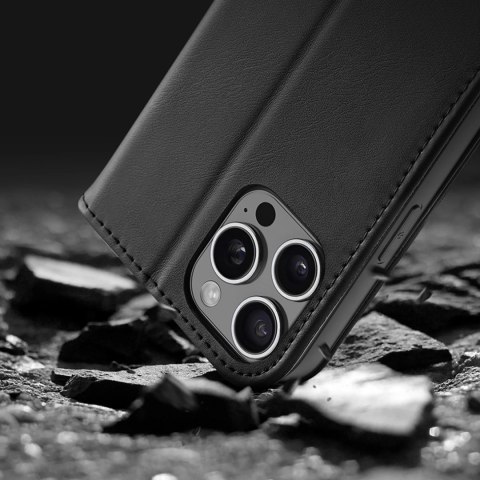 Etui Dux Ducis Hivo na iPhone 16 Pro Max z klapką i ochroną RFID - czarne